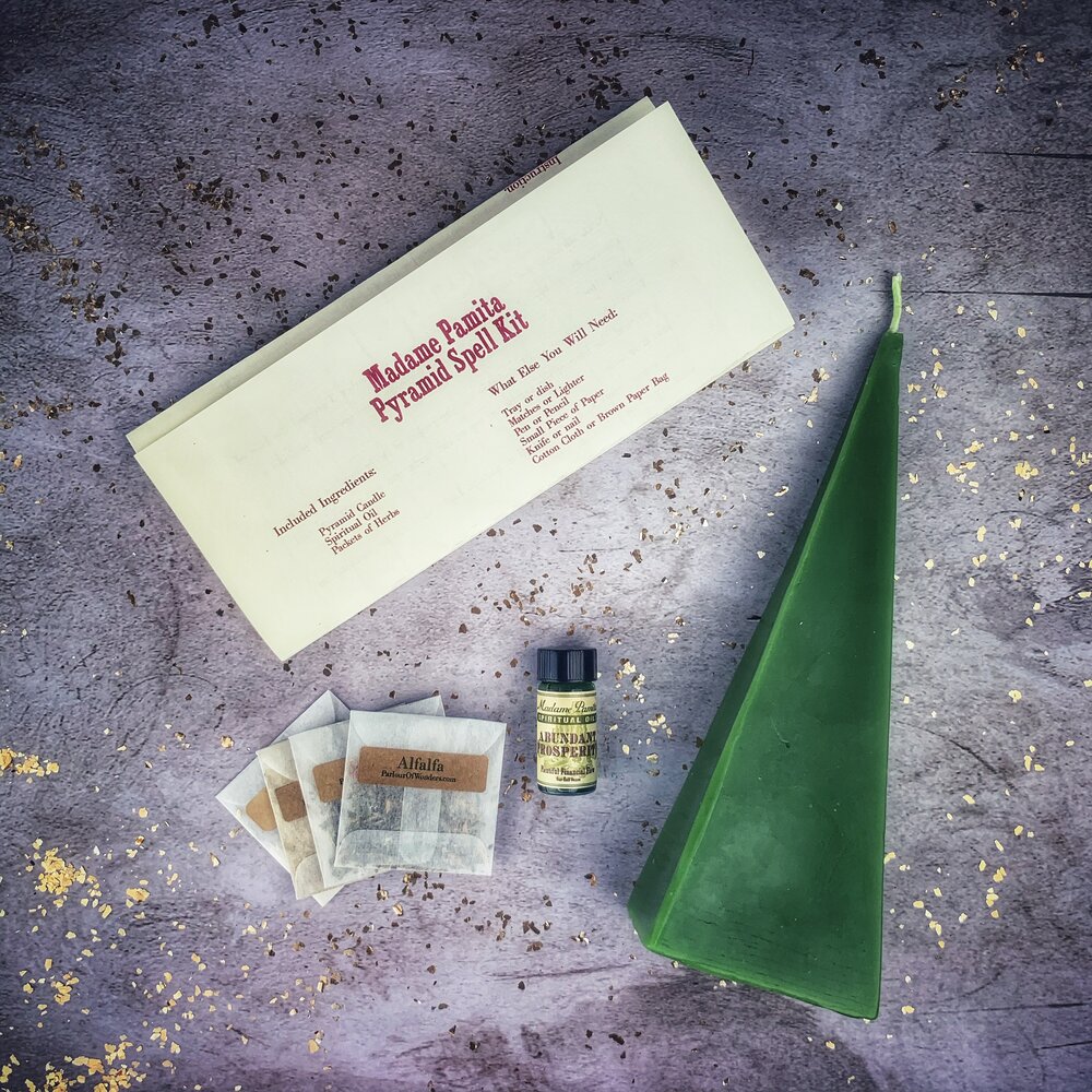 Pyramid of Power Candle Spell Kit Green