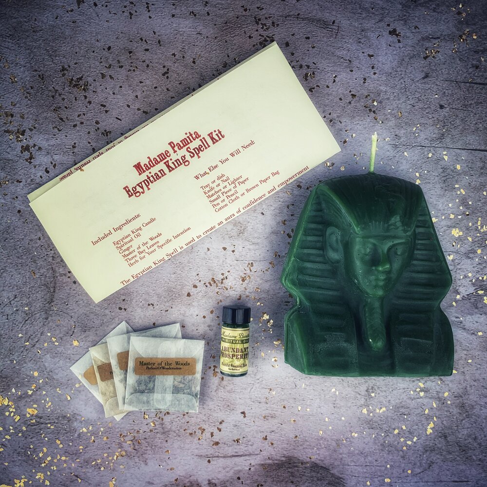 Egyptian King Candle Spell Kit Green