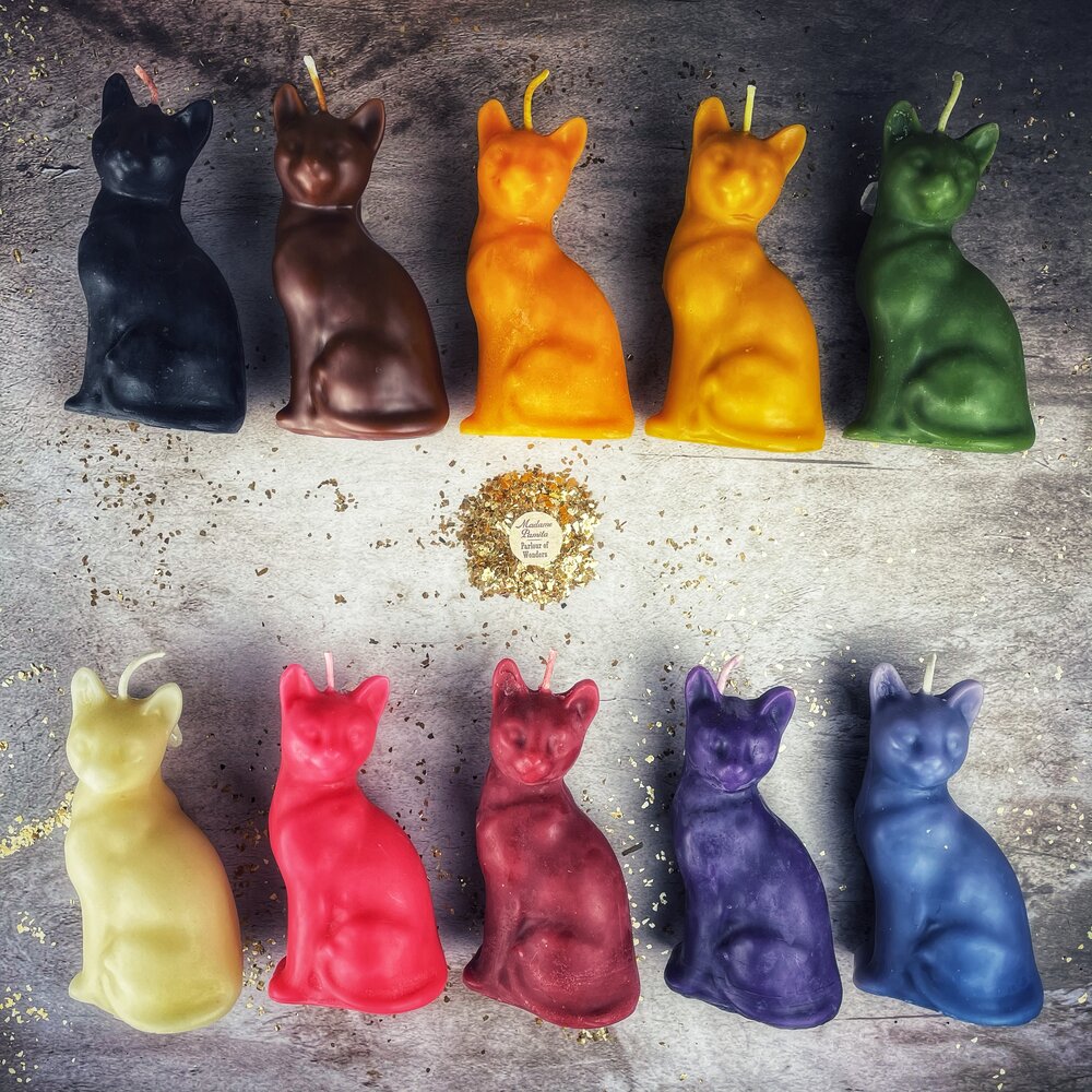 Cat Candles in Various Colors