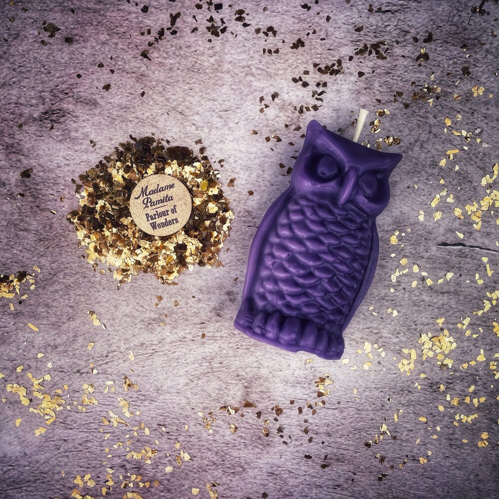 Channel your spirt guides' wisdom with a wise owl candle