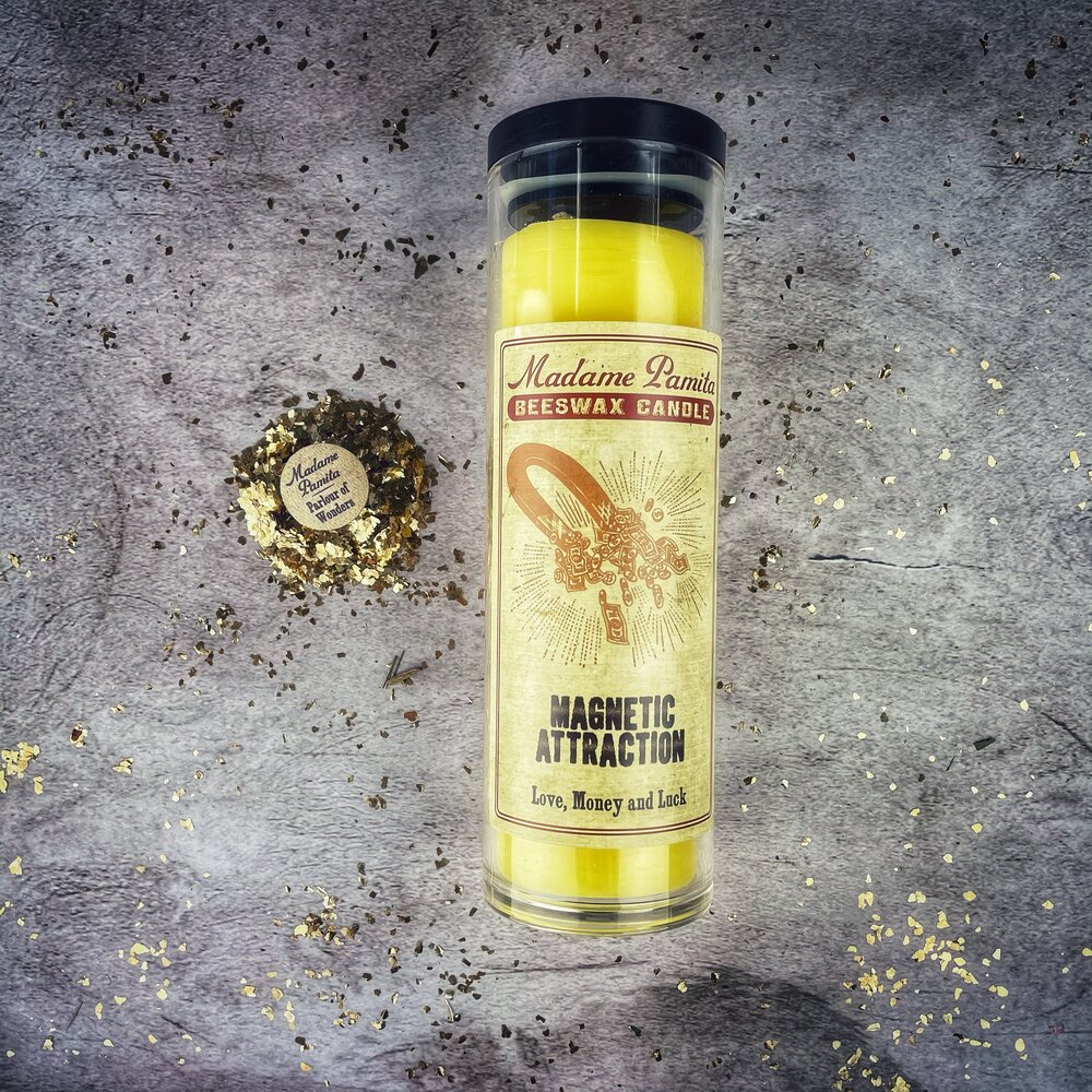 Magnetic Attraction Beeswax Vigil Candle