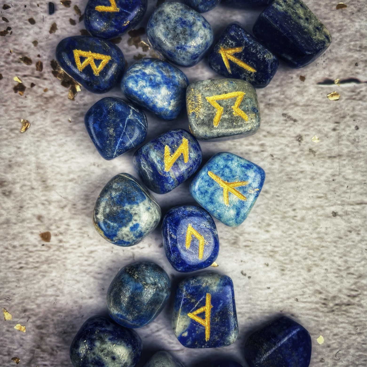 Lapis Lazuli Gemstone Rune Set