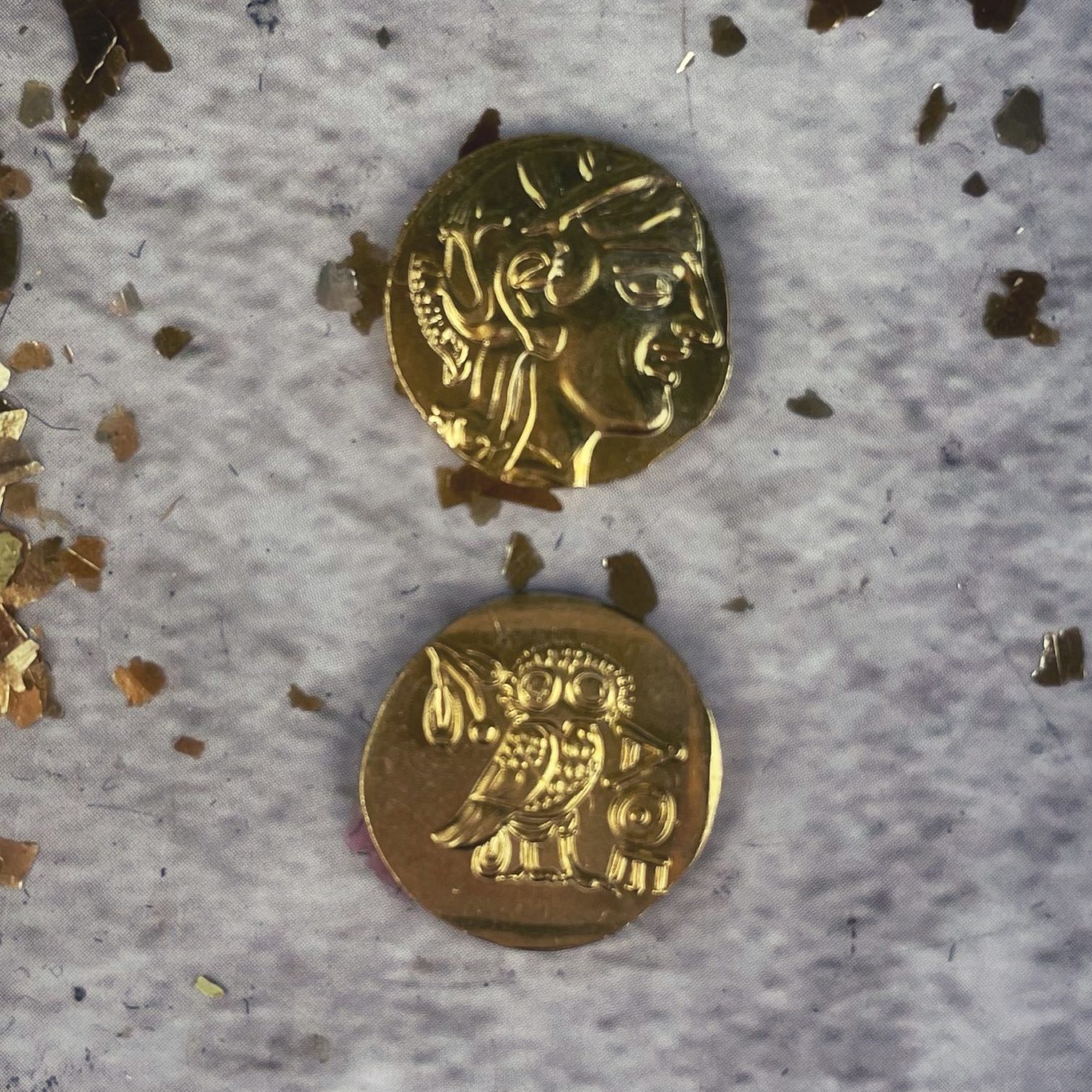 Athena Owl Tetradrachm Gold Coin Talisman