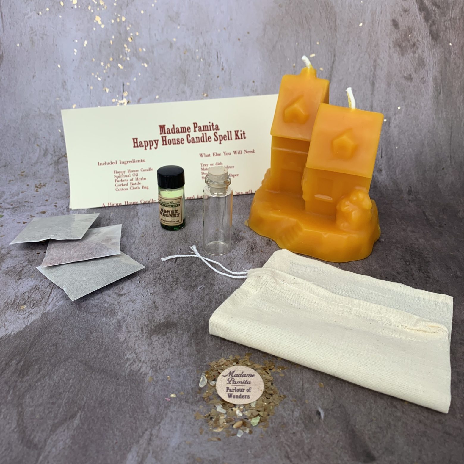 Beeswax Happy House Candle Spell Kit