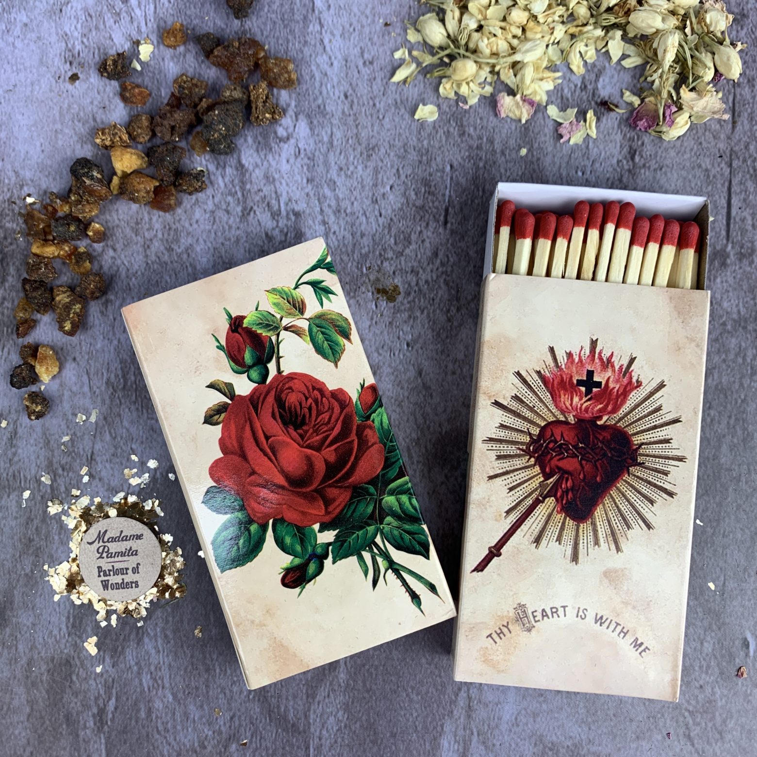 Flaming Sacred Heart Matches