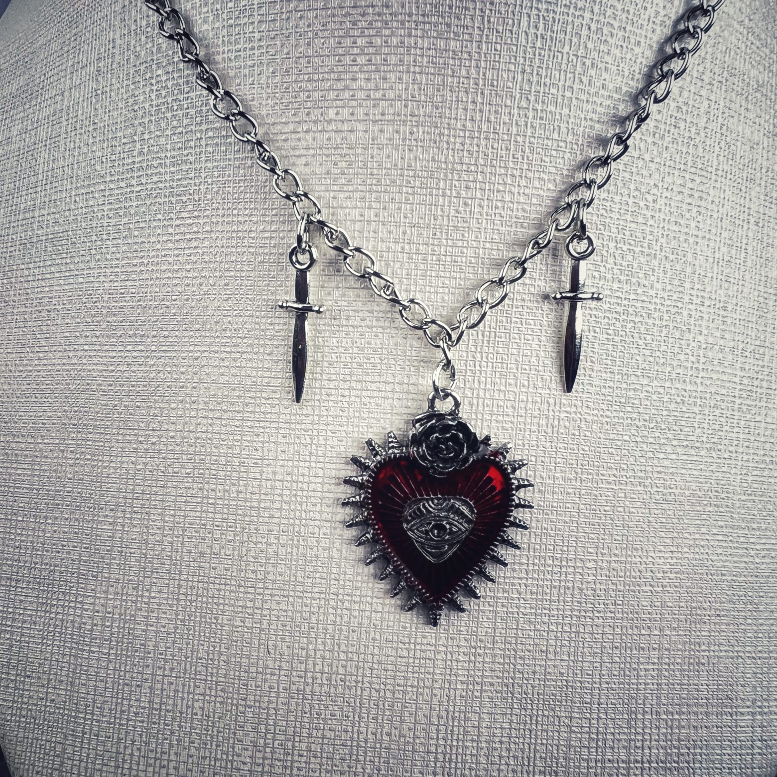 Protective Sacred Heart Talisman Necklace