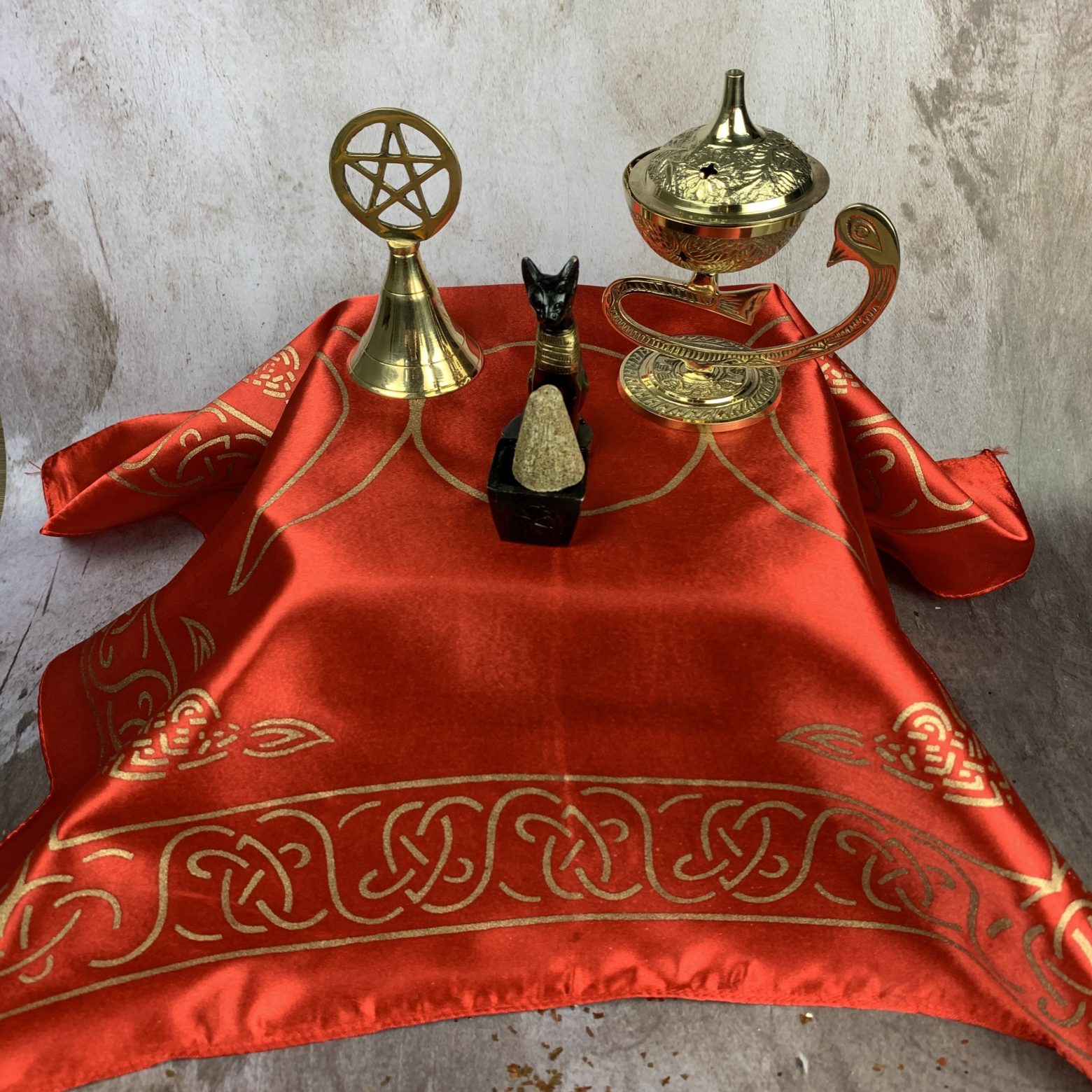 Gold-Embellished Satin Altar Cloth
