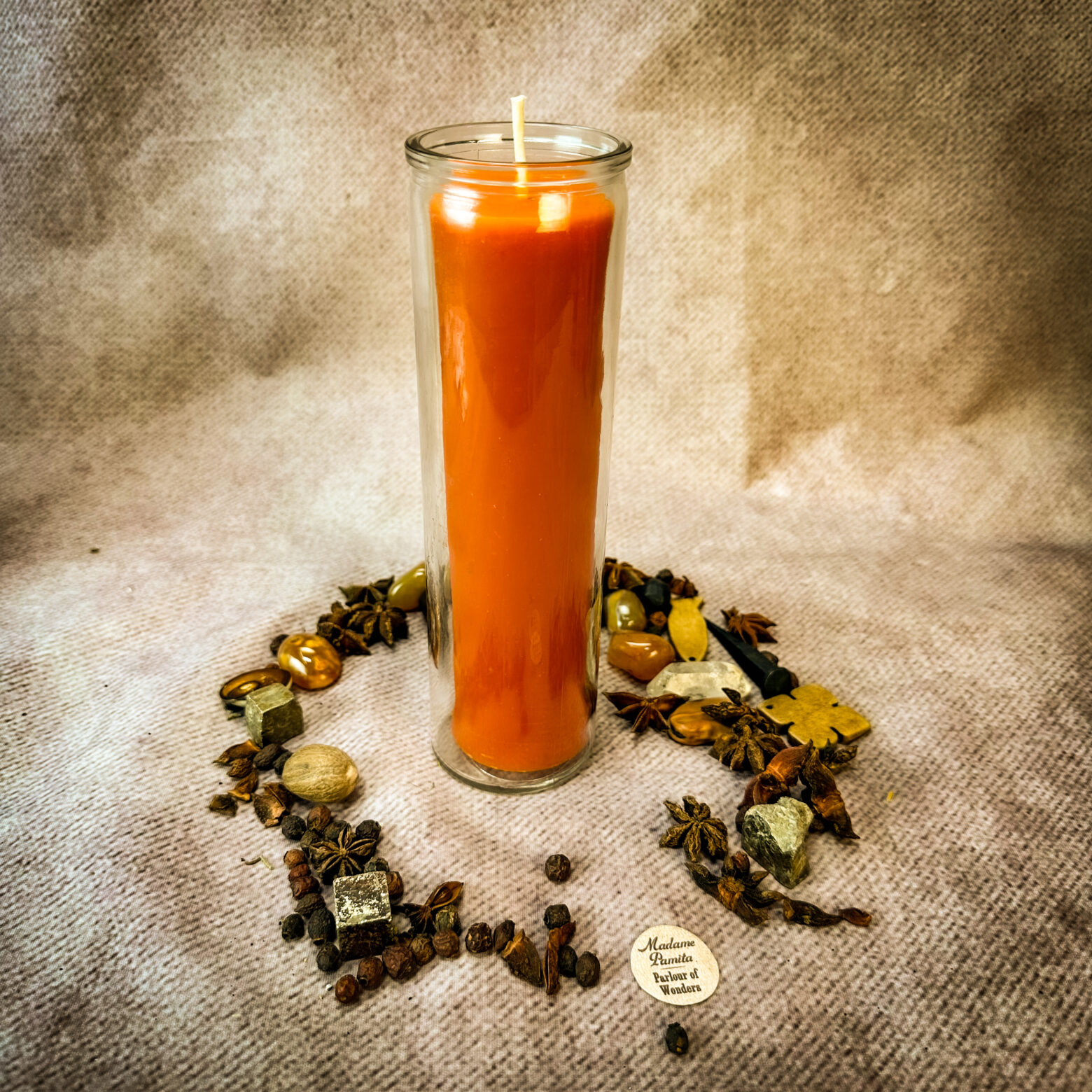 Orange Beeswax Vigil Candle