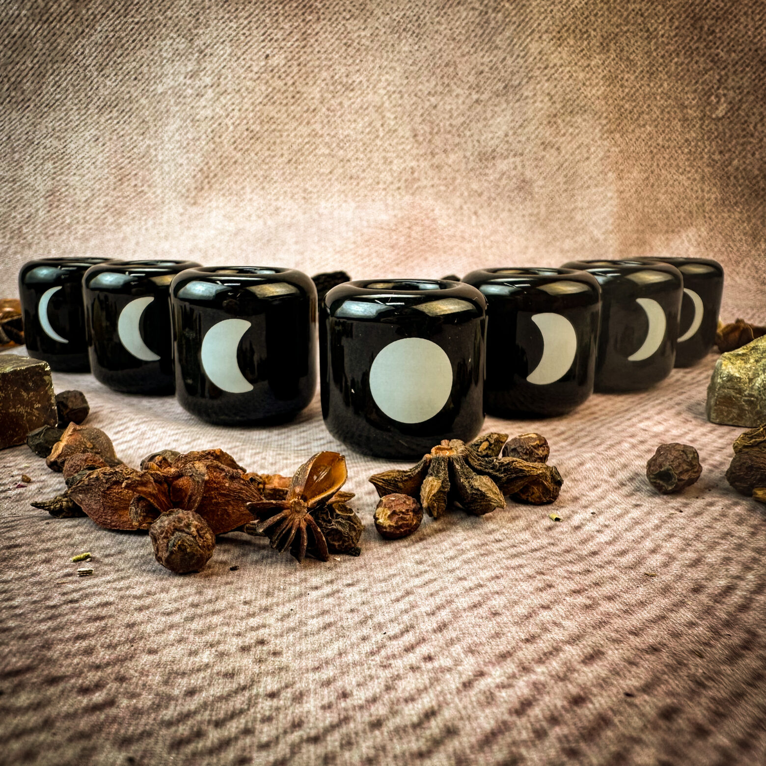 Phases of the Moon Candle Holder Set